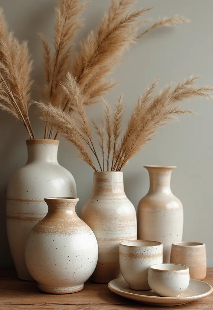 20 Ideas de Decoración que Transformarán Tu Hogar en un Refugio Acogedor (¡No Creerás la #7!) - 17. Detalles en Cerámica