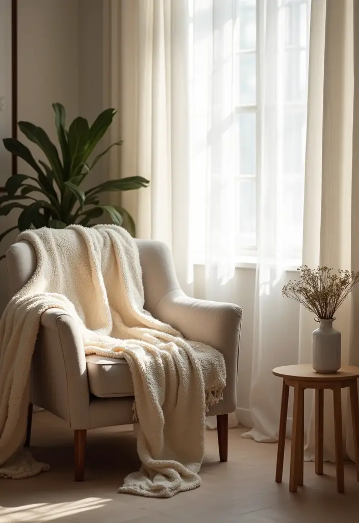 20 Ideas de Decoración que Transformarán Tu Hogar en un Refugio Acogedor (¡No Creerás la #7!) - 5. Textiles Acogedores