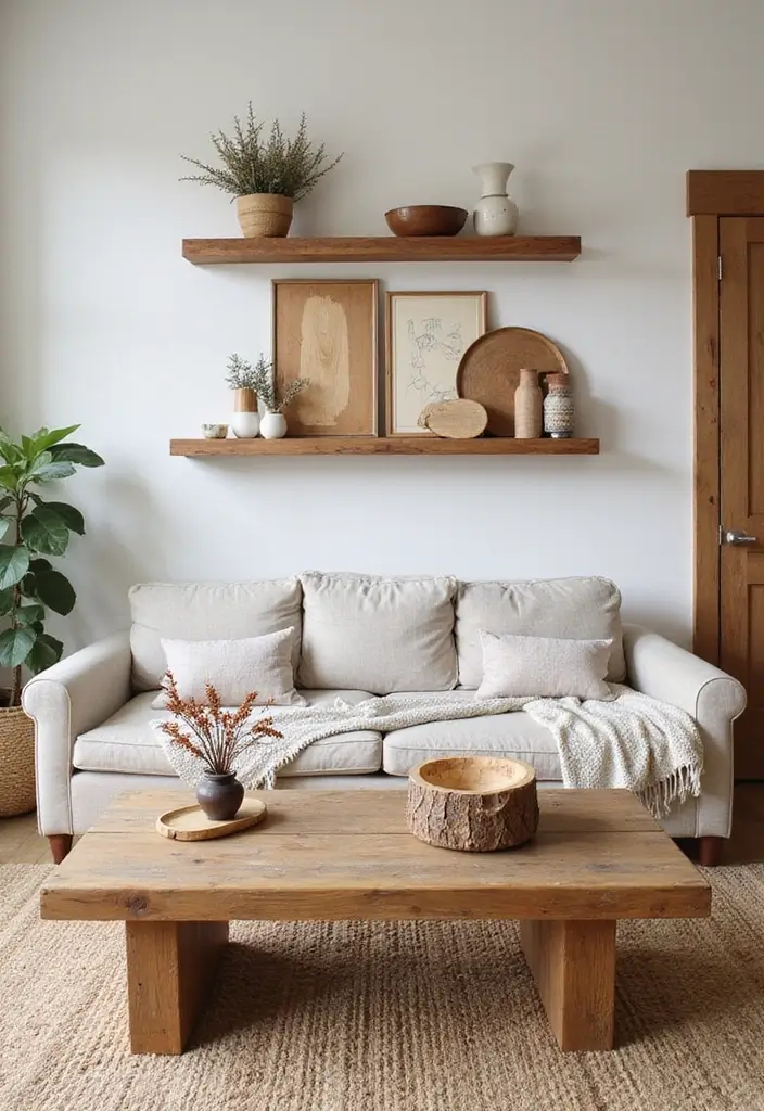 20 Ideas de Decoración que Transformarán Tu Hogar en un Refugio Acogedor (¡No Creerás la #7!) - 9. Accesorios de Madera Natural