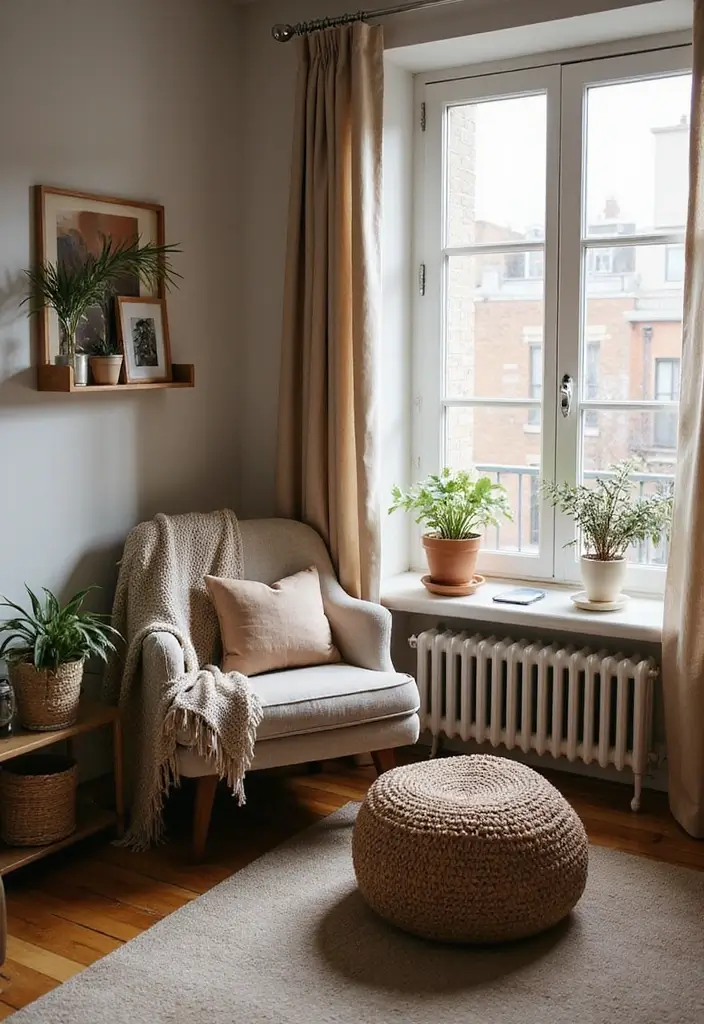 21 Urban Apartment Styling Secrets That Will Transform Your Space (You Won't Believe #10!) - 16. Create a Cozy Reading Nook