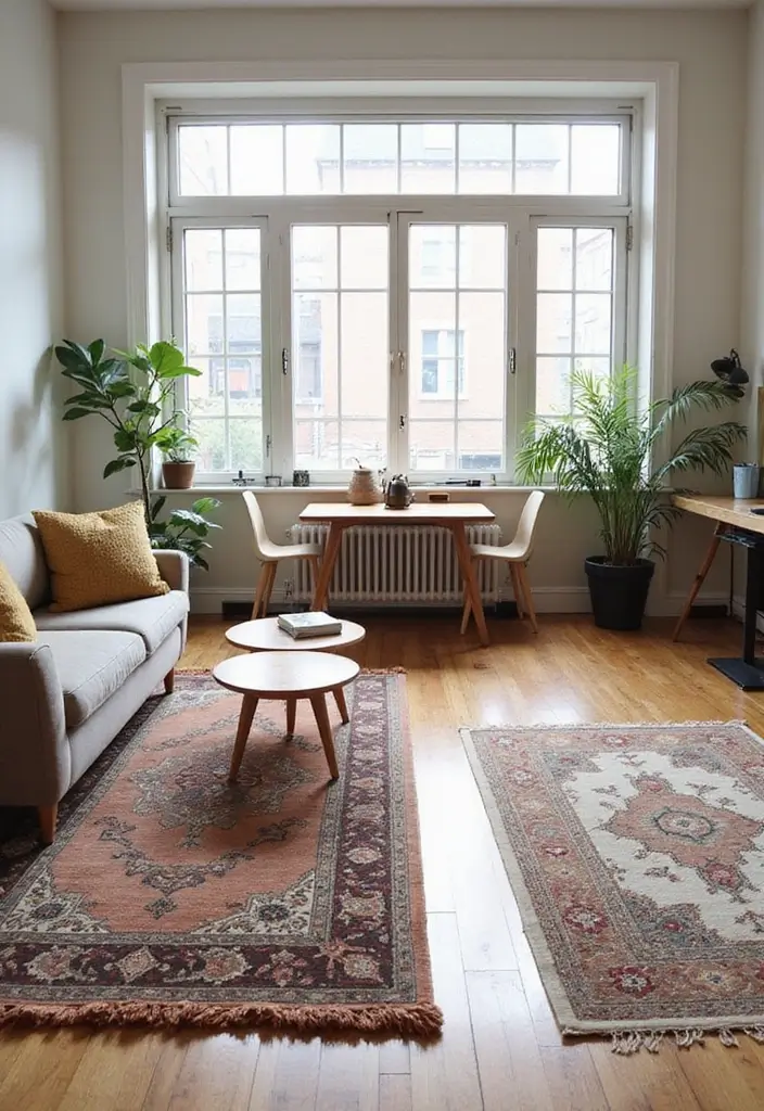 21 Urban Apartment Styling Secrets That Will Transform Your Space (You Won't Believe #10!) - 3. Create Zones with Area Rugs