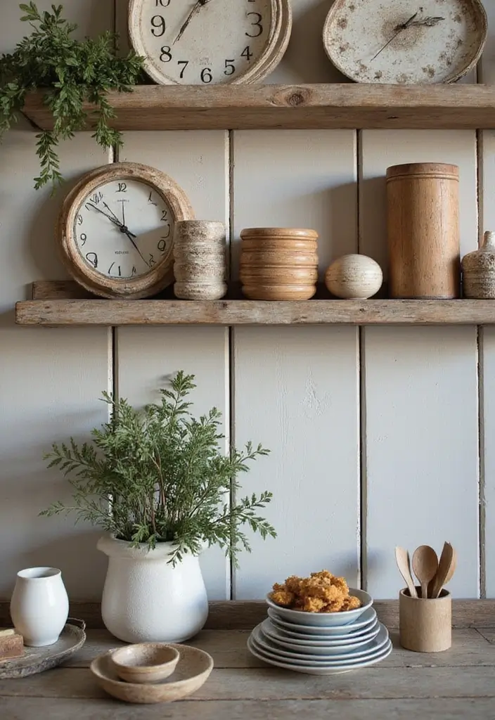 22 Rustic Farmhouse Decor Ideas That'll Make Your Home Feel Like a Cozy Retreat! - 1. Weathered Wood Accents