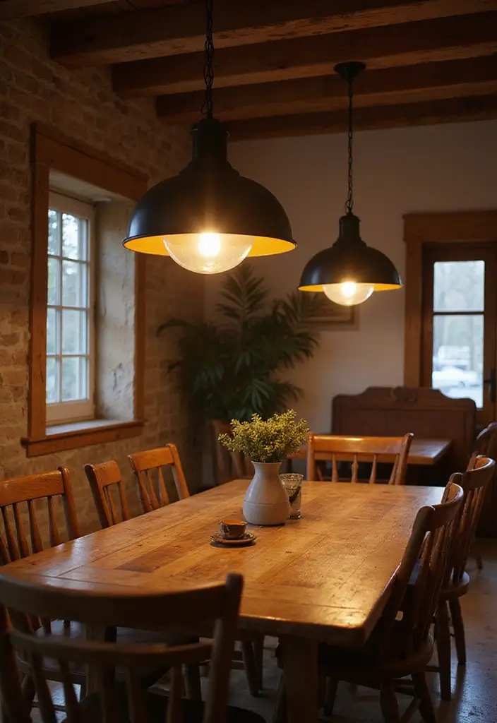 22 Rustic Farmhouse Decor Ideas That'll Make Your Home Feel Like a Cozy Retreat! - 5. Farmhouse-Style Lighting