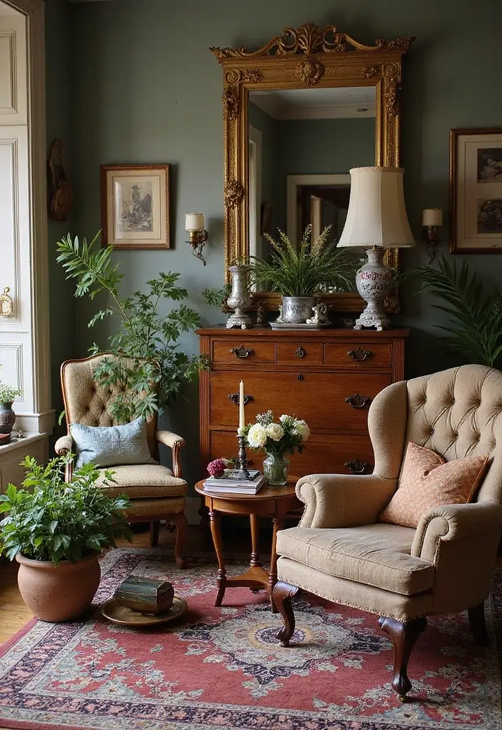 22 Rustic Farmhouse Decor Ideas That'll Make Your Home Feel Like a Cozy Retreat! - 6. Antique Finds