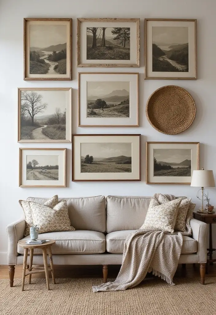 22 Rustic Farmhouse Decor Ideas That'll Make Your Home Feel Like a Cozy Retreat! - 9. Rustic Wall Art