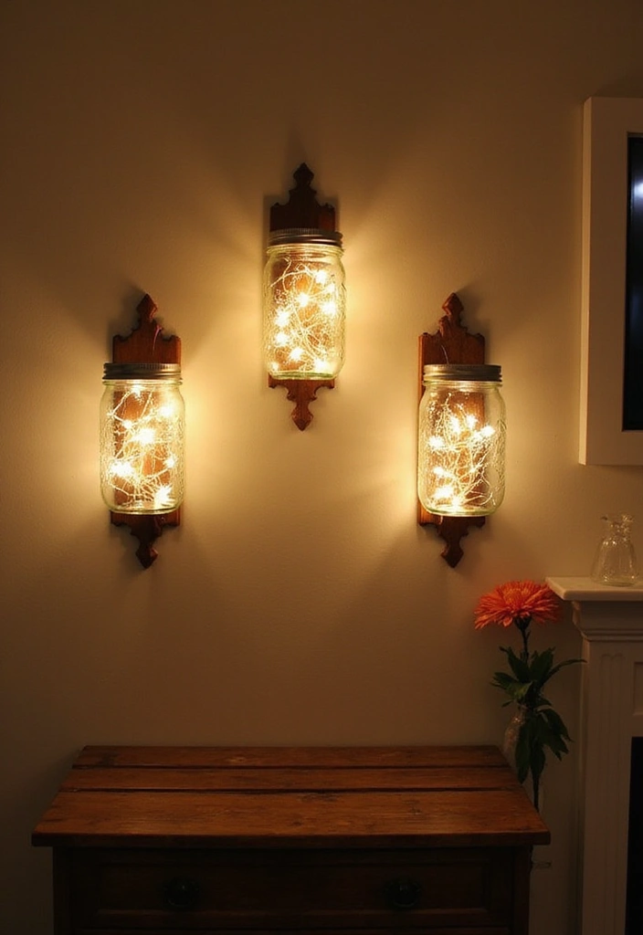 25 Mind-Blowing DIY Home Projects That'll Transform Your Space on a Budget! - 13. Mason Jar Sconces