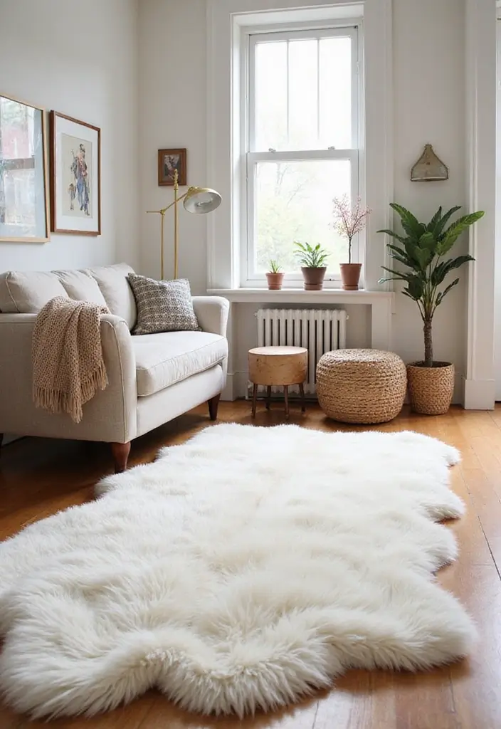 25 Mind-Blowing DIY Home Projects That'll Transform Your Space on a Budget! - 14. DIY Faux Fur Rug