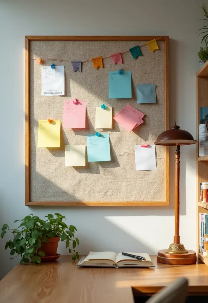 25 Mind-Blowing DIY Home Projects That'll Transform Your Space on a Budget! - 4. Fabric-Covered Bulletin Board