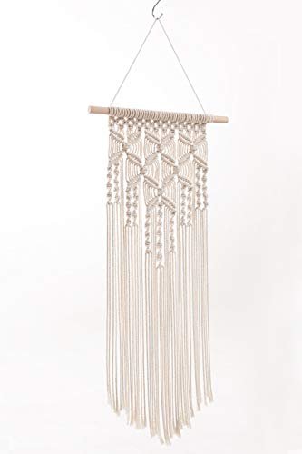 3173c6TdFAL._SL500_.jpg Dahey 2-Piece Macrame Wall Hanging Set - Boho Chic Woven Art for Bedroom, Nursery, and Gallery. 13" W x 27" L & 13" W x 29" L. - Image 4