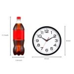 Roymnie 8-Inch Silent Non-Ticking Wall Clock: Modern Battery Operated Classic Decor for Any Room (Black) - Image 4