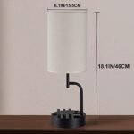 Dreamholder 2-Pack Table Lamp: Modern Desk Lamp with 3 USB Ports, AC Outlet, and Phone Stands, Ideal for Bedroom and Office. - Image 5