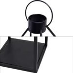 HPC Decor Modern Farmhouse Lantern - Black Metal Candle with Timer & Flickering Light for Home & Outdoor Decor. Perfect for Living Room, Table, and Fireplace. - Image 5