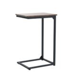 AMHANCIBLE C Shaped End Tables - Set of 2 TV Trays for Living Room & Small Spaces, Rustic Brown HET02CBR - Image 5