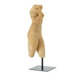 Creative Co-Op Resin Female Figure on Metal Stand with Plaster Finish – Stylish Decor Piece - Image 4