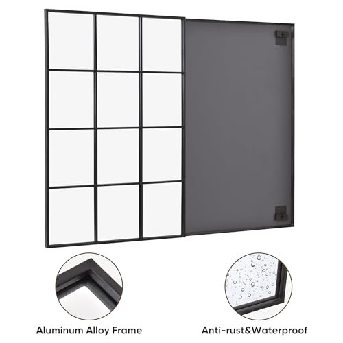 31gQsjmhBwL._SL500_.jpg Suidia 30" x 40" Black Metal Framed Decorative Wall Mirror for Bedroom, Living Room & Entryway. - Image 7