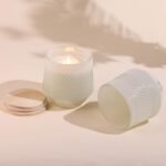 LAMORGIFT 6-Pack 13.5 OZ Ribbed Candle Jars with Wooden Lids & Labels for DIY Candle Making & Home Decor. - Image 7