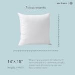 LANE LINEN 18x18 White Throw Pillow Inserts - Set of 2, Down Alternative for Sofa & Bed - Image 6