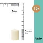 Bolsius Ivory Pillar Candles, 2x3 inches, 20 pack - Unscented, dripless, and clean burning for weddings, parties, and home décor. - Image 2