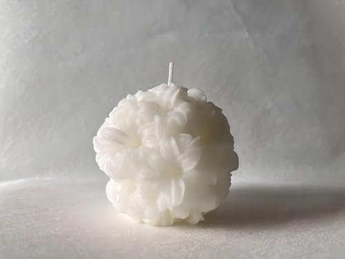 31oL58RSfSL._SL500_.jpg Aesthetic White Flower Shaped Candles for Home Decor | Scented Hyacinth Bathroom Candle - Image 8