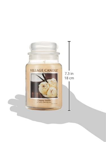 31qKq15uAvL._SL500_.jpg Village Candle Creamy Vanilla Large Glass Apothecary Jar - Scented Candle 21.25 oz, Ivory - Image 3