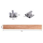 100-Piece Wooden Candle Wicks Kit: 50 Smokeless Wicks & 50 Iron Stands for DIY Candles. - Image 3