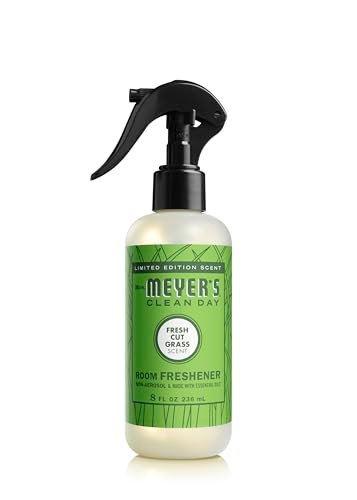 Mrs. Meyer's Clean Day Room Freshener, Fresh Cut Grass Scent, 8 Ounce Non-Aerosol Spray Bottle