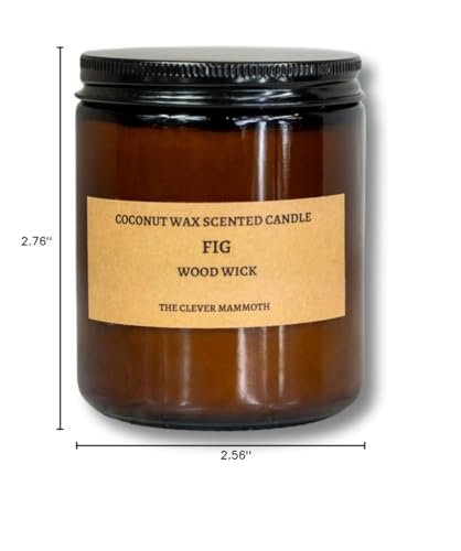 31ulidPRL._SL500_.jpg Coconut Wax Candle with Wood Wick - Paraffin Free, Long Lasting, Essential Oils, Smoke-Free (Fig, Large) - Image 8