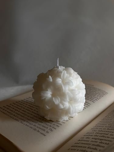 31wXaVIGfBL._SL500_.jpg Aesthetic White Flower Shaped Candles for Home Decor | Scented Hyacinth Bathroom Candle - Image 5