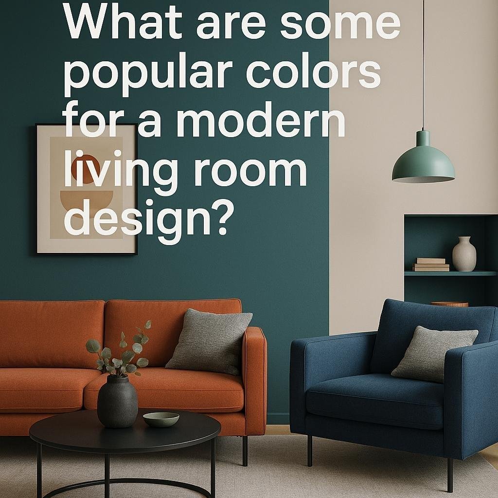 What are some popular colors for a modern living room design?