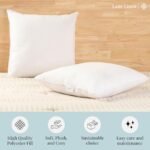 LANE LINEN 18x18 White Throw Pillow Inserts - Set of 2, Down Alternative for Sofa & Bed - Image 4