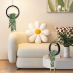 Der Rose 2-Pack Hanging Fake Succulents in Black Pots for Boho Farmhouse Wall Decor - Image 7