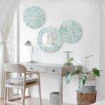 TEIPAI Beach Mirror Wall Art Set - 3PCS Handmade Coastal Decor for Living Room, Bedroom & Bathroom. - Image 4