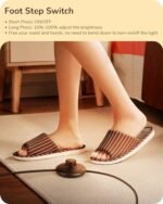 EDISHINE LED Corner Floor Lamp: Modern Slim Design, Dimmable, 57.5" Adjustable Height, 3000K Warm White (Gold) for Living Room, Bedroom, Office. - Image 5