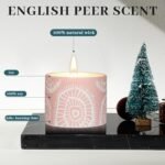 Sandalwood Scented Candle in Minimalist Plaster Jar - 7oz Long-Lasting Soy Wax for Home & Meditation - Image 3