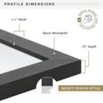 MCS Studio Gallery 18x24 Black Woodgrain Poster Frame for Photos & Art (Vertical/Horizontal) - Image 5