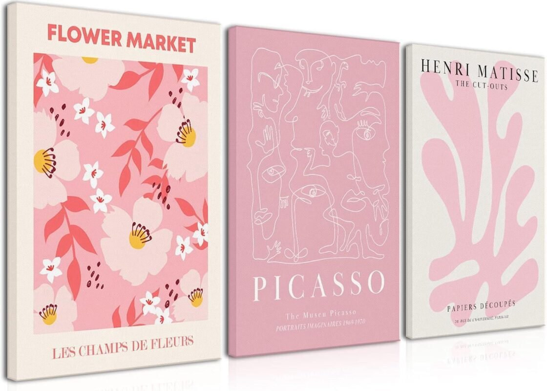 Our Review: Minimalist Pink Canvas Trio for Modern Spaces