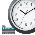 La Crosse Technology WT-3129B 12-Inch Atomic Analog Wall Clock, Single Black Unit, Accurate Timekeeping - Image 2
