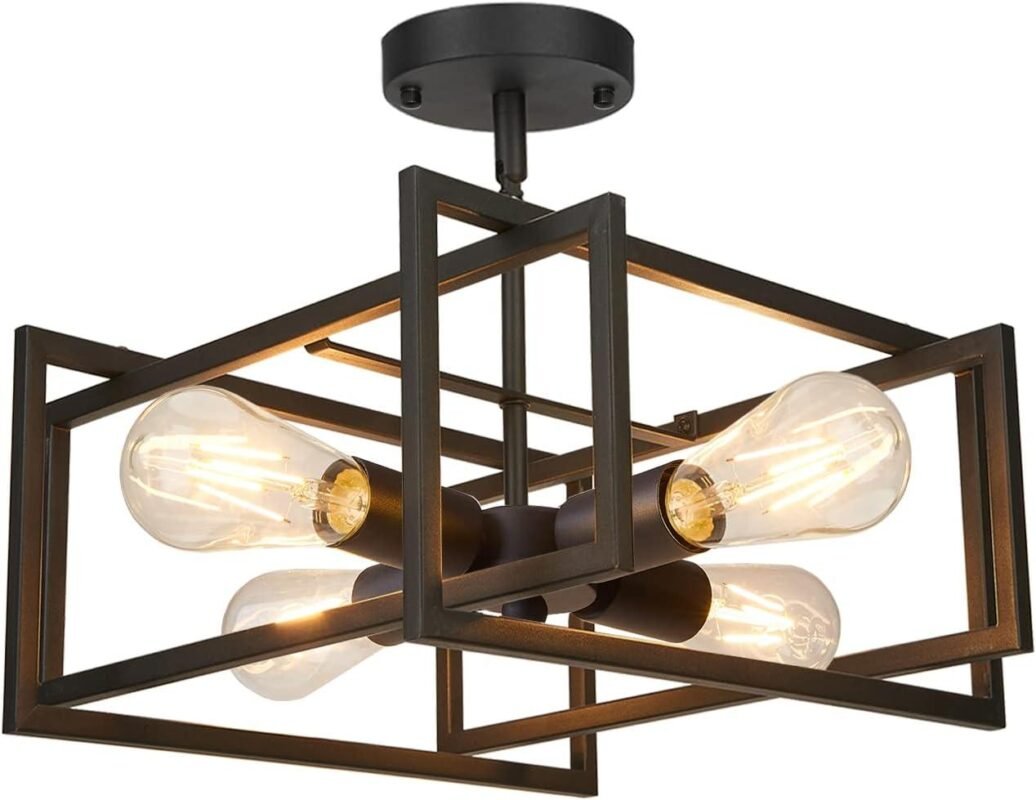 Our Review: FadimiKoo 4-Light Industrial Ceiling Light Shines Bright