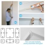 Art3d Pre-Cut Wainscoting Panel Set: 6 Ready-to-Install Wall Molding for Living Room & Bedroom Décor - Image 6