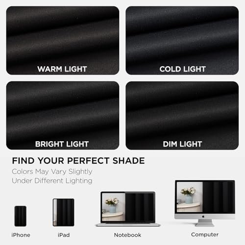 4153m2YJSL._SL500_.jpg Joydeco 84-Inch Blackout Curtains - Thermal Insulated, Noise-Reducing Room Darkening Drapes, 2 Panels for Bedroom & Living Room - Image 8