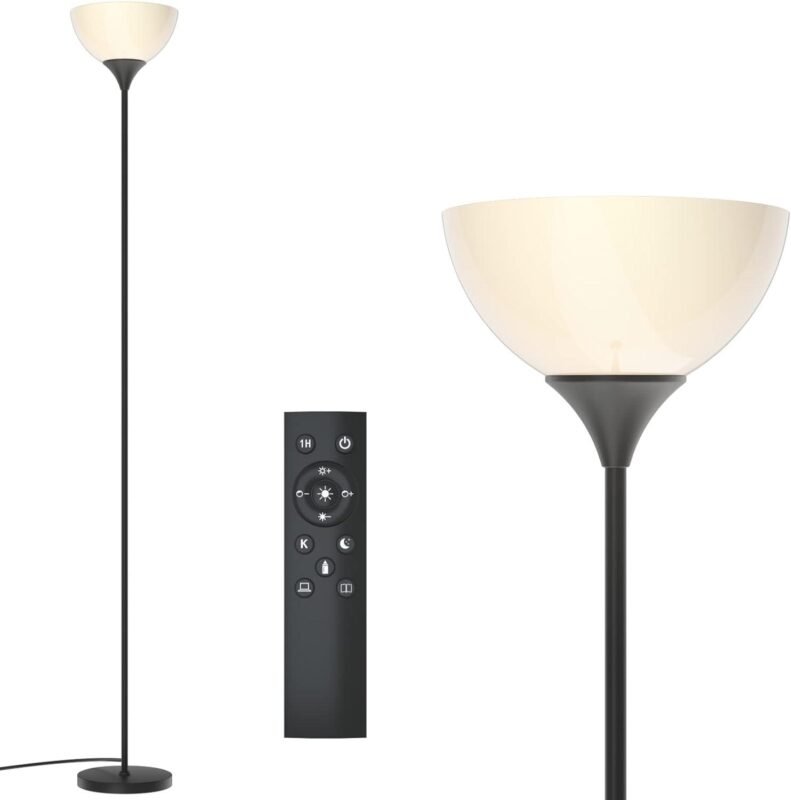 Our PESRAE Floor Lamp Review: Remote Control, Dimmable & Easy Assembly