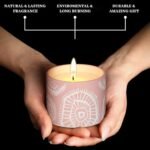 Sandalwood Scented Candle in Minimalist Plaster Jar - 7oz Long-Lasting Soy Wax for Home & Meditation - Image 2