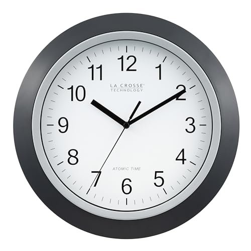 La Crosse Technology WT-3129B 12-Inch Atomic Analog Wall Clock, Single La Crosse Technology WT-3129B 12 Inch Atomic Analog Wall Clock, Pack of 1, Black