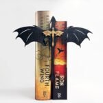 TwoDays 4th Wing Inspired Dragon Bookshelf Display Decor, Fantasy Romance Merch, Book Accessories Merchandise, Gifts for Bookish Book Lovers Library (8.5'' x 6.8'')