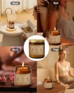 Large 16oz Lavender Scented Soy Candle - 100 Hour Burn Time, Perfect for Gifts & Aromatherapy - Image 5
