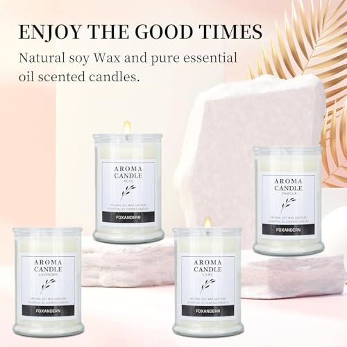 41BQeHwozyL._SL500_.jpg Foxandern Lavender Scented Candles – 12 oz for Home, Lasts 80 Hours, Strong Aroma - Image 6