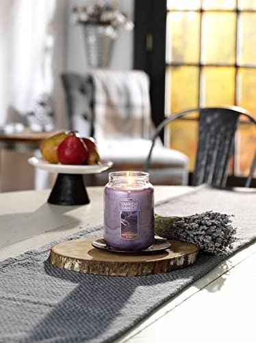 41C7JbmZNJL._SL500_.jpg Yankee Candle Dried Lavender & Oak 22 oz Jar Candle - 110+ Hours of Aromatherapy Burn Time, Great for Gifting! - Image 4