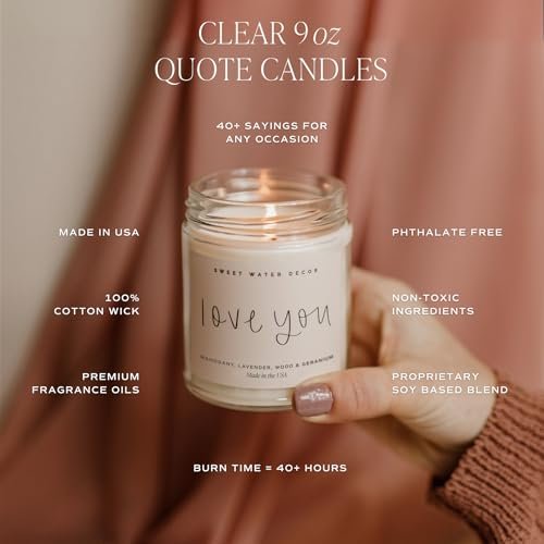 41D8quYyWPL._SL500_.jpg Sweet Water Decor Happy Birthday Soy Candle - Vanilla Sugar & Buttercream Scent - 9oz, 40-Hour Burn Time, Non-Toxic Gift for Mom & Friends! - Image 4