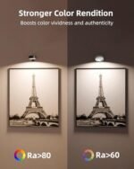 EZVALO Wall Picture Lights - 2000mAh Rechargeable, 3 Color Temps, 12 RGB, Remote Dimmable, 3-Pack. Perfect for Art Display! - Image 8