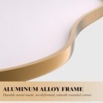 WEER 20x36 inch Gold Asymmetrical Wall Mirror – Decorative Aluminum Alloy Frame for Bathroom, Bedroom, Entryway. - Image 3